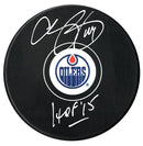 Chris Pronger Autographed Edmonton Oilers HOF Inscribed Puck (Small Logo) CoJo Sport Collectables Inc.