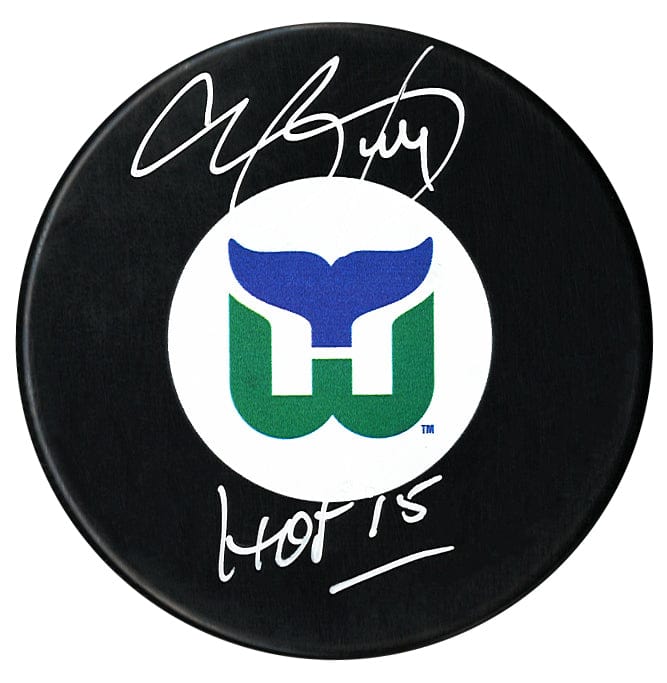 Chris Pronger Autographed Hartford Whalers HOF Inscribed Puck CoJo Sport Collectables Inc.