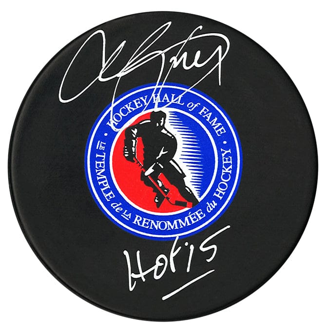Chris Pronger Autographed Hockey Hall of Fame Inscribed Puck CoJo Sport Collectables Inc.