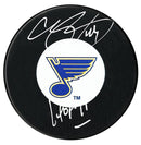 Chris Pronger Autographed St. Louis Blues HOF Inscribed Puck CoJo Sport Collectables Inc.