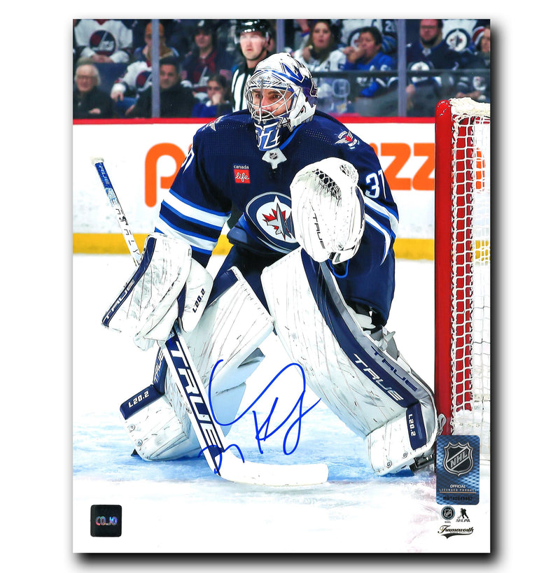 Connor Hellebuyck Winnipeg Jets Autographed Crease 8x10 Photo CoJo Sport Collectables Inc.