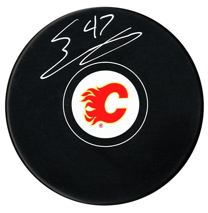 Connor Zary Autographed Calgary Flames Puck CoJo Sport Collectables Inc.