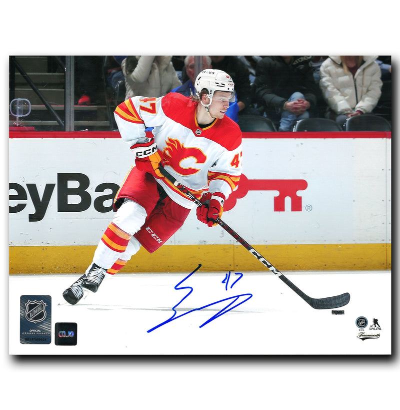 Connor Zary Calgary Flames Autographed Away 8x10 Photo CoJo Sport Collectables Inc.