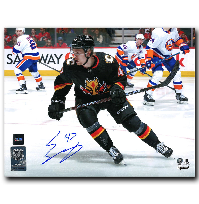 Connor Zary Calgary Flames Autographed Skating 8x10 Photo CoJo Sport Collectables Inc.