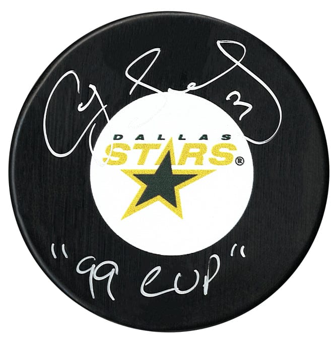 Craig Ludwig Autographed Dallas Stars Stanley Cup Inscribed Puck CoJo Sport Collectables Inc.