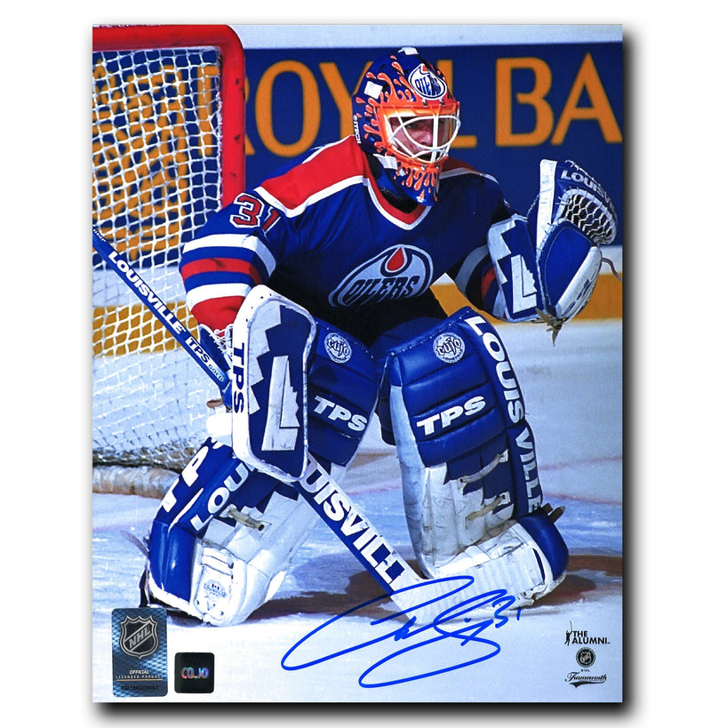 Curtis Joseph Edmonton Oilers Autographed 8x10 Photo (Blue) CoJo Sport Collectables Inc.