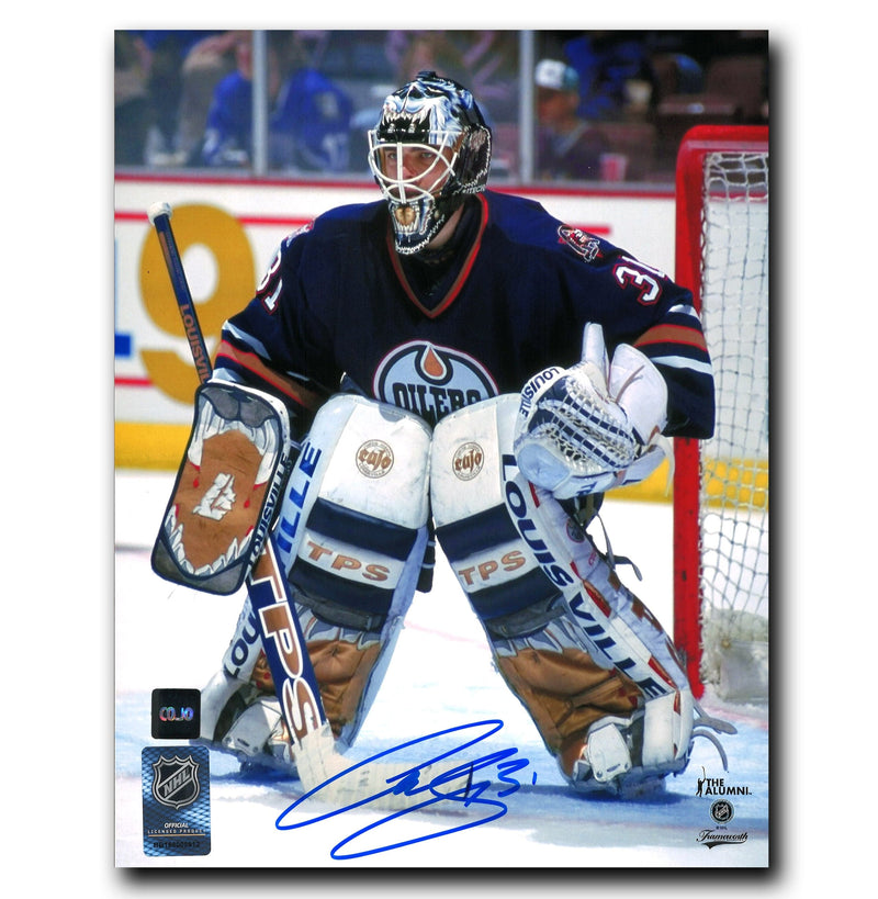 Curtis Joseph Edmonton Oilers Autographed 8x10 Photo (Navy) CoJo Sport Collectables Inc.