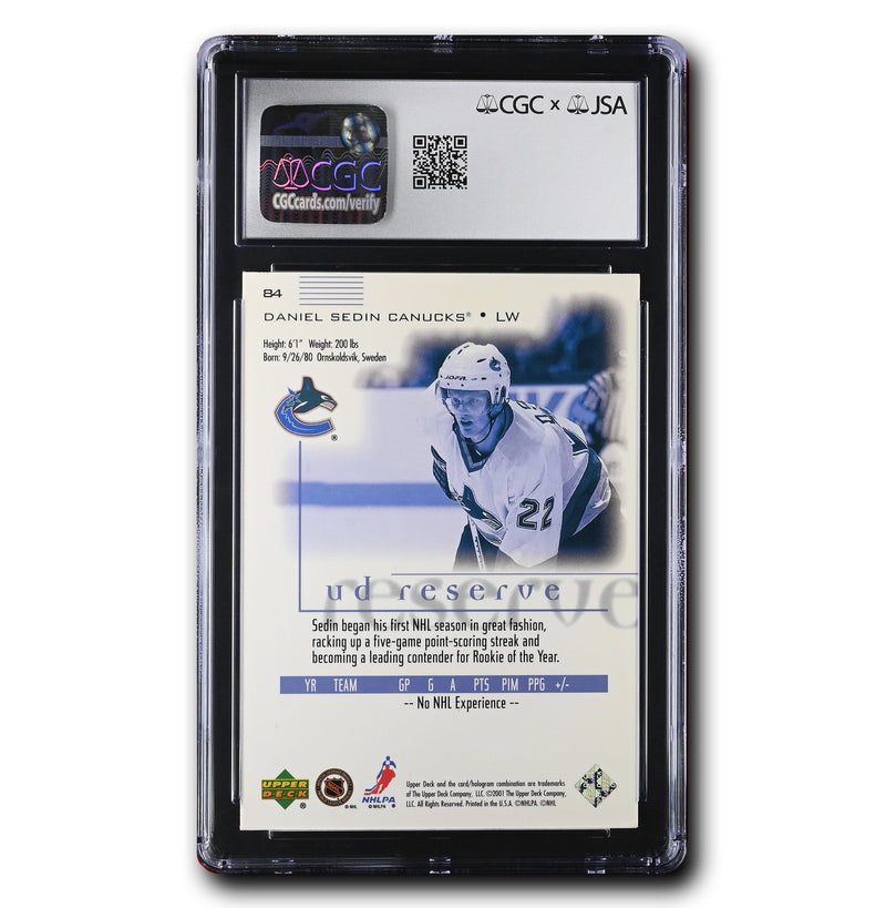 Daniel Sedin Autographed 2000-01 UD Reserve