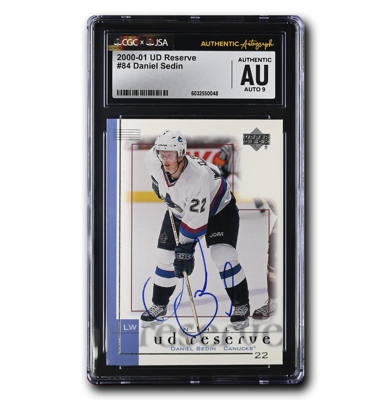 Daniel Sedin Autographed 2000-01 UD Reserve
