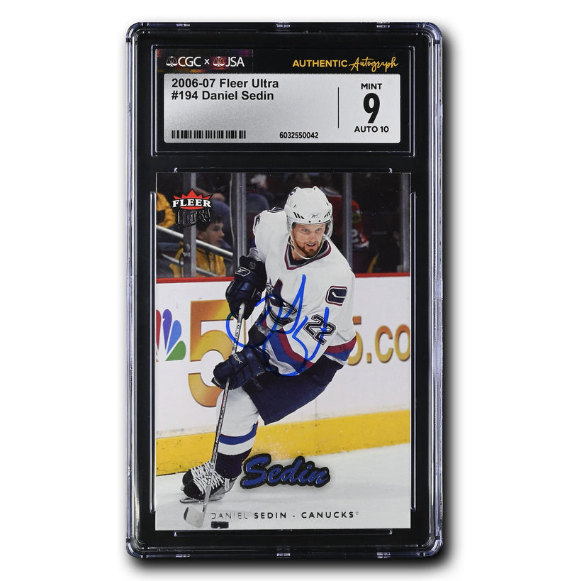 Daniel Sedin Autographed 2006-07 Fleer Ultra