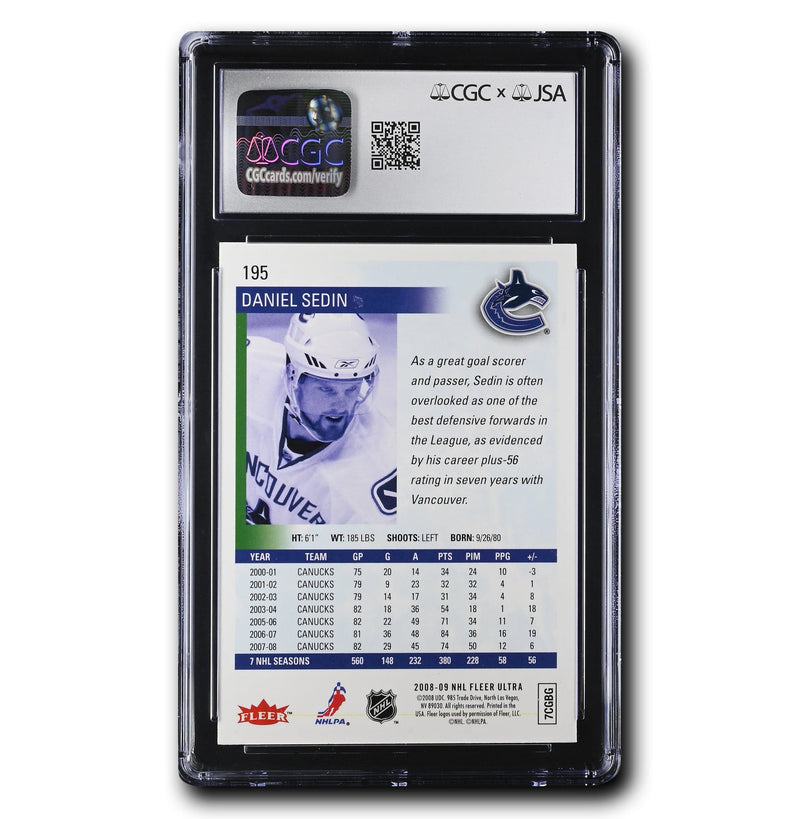 Daniel Sedin Autographed 2008-09 Fleer