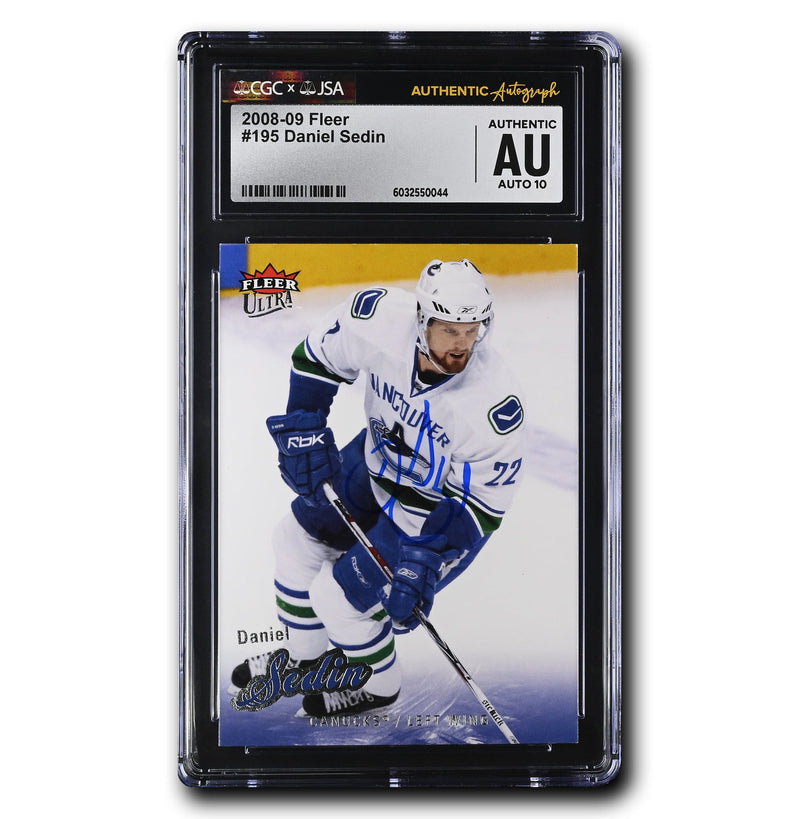 Daniel Sedin Autographed 2008-09 Fleer