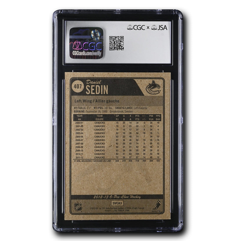 Daniel Sedin Autographed 2012-13 O-Pee-Chee