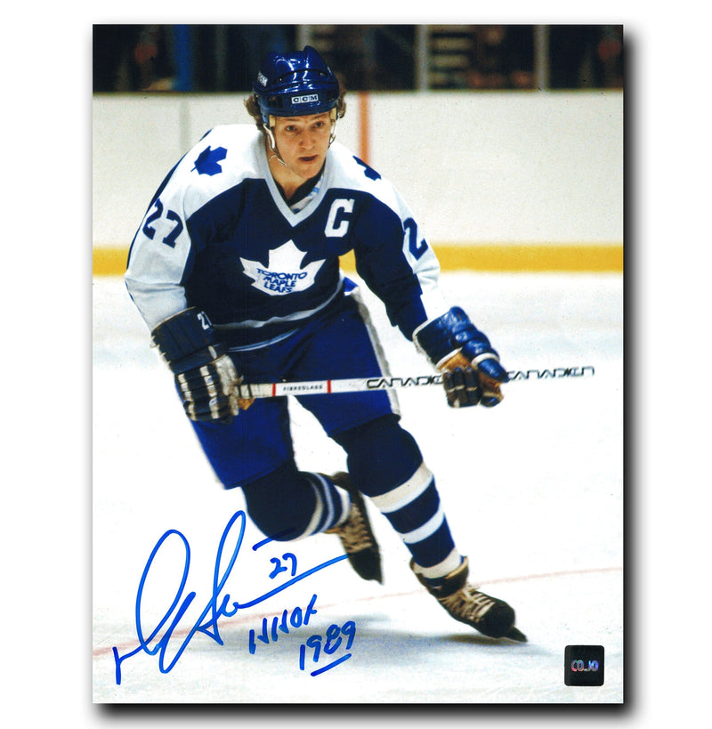 Darryl Sittler Toronto Maple Leafs Autographed Action HOF 8x10 Photo CoJo Sport Collectables