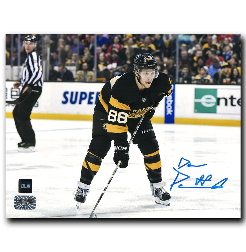 David Pastrnak Boston Bruins Autographed Face-Off 8x10 Photo CoJo Sport Collectables Inc.