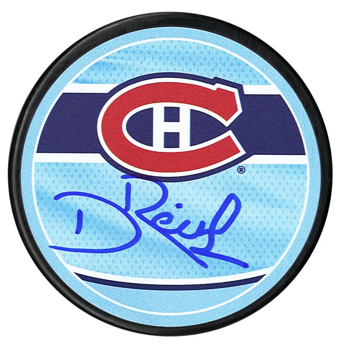 David Reinbacher Autographed Montreal Canadiens Reverse Retro 2.0 Puck CoJo Sport Collectables Inc.