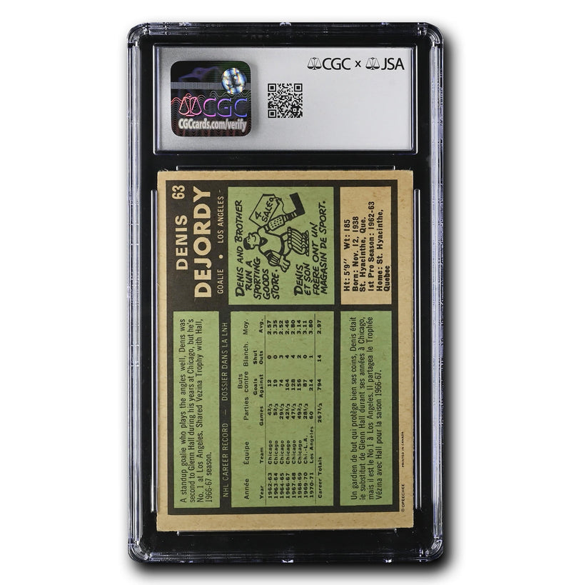 Denis DeJordy Autographed 1971-72 O-Pee-Chee