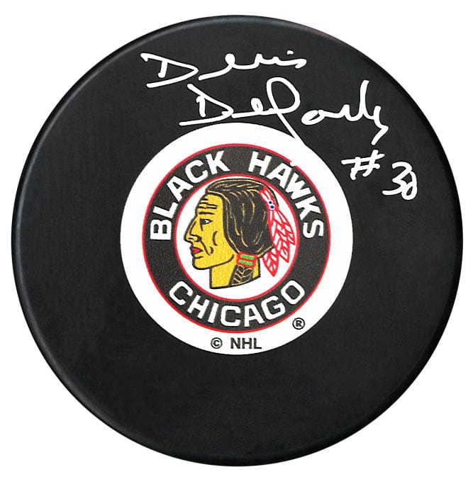 Denis DeJordy Autographed Chicago Blackhawks Puck CoJo Sport Collectables Inc.