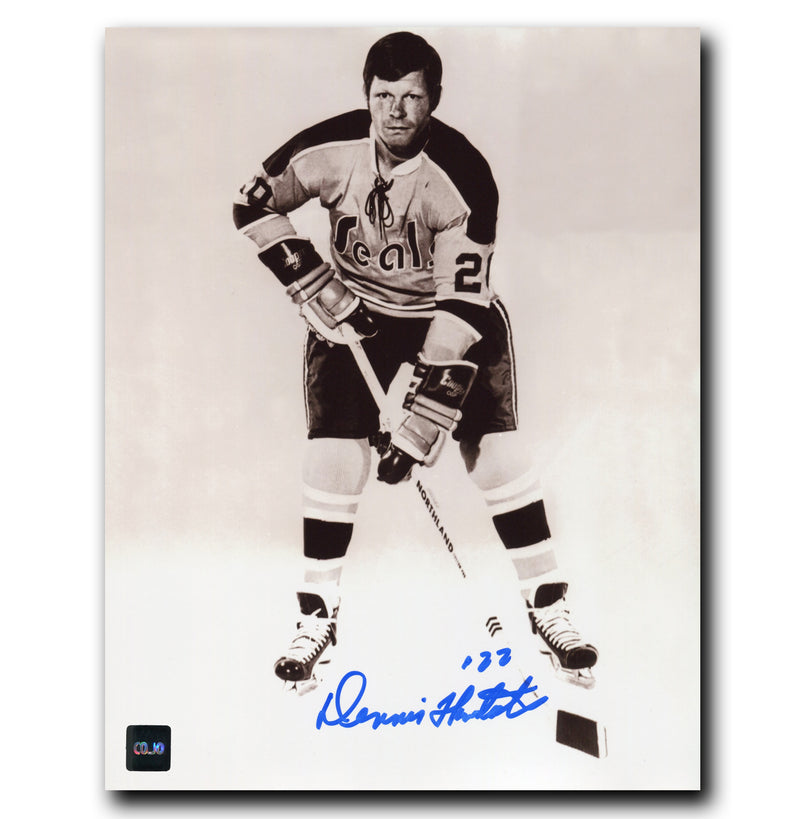 Dennis Hextall California Golden Seals Autographed 8x10 Photo