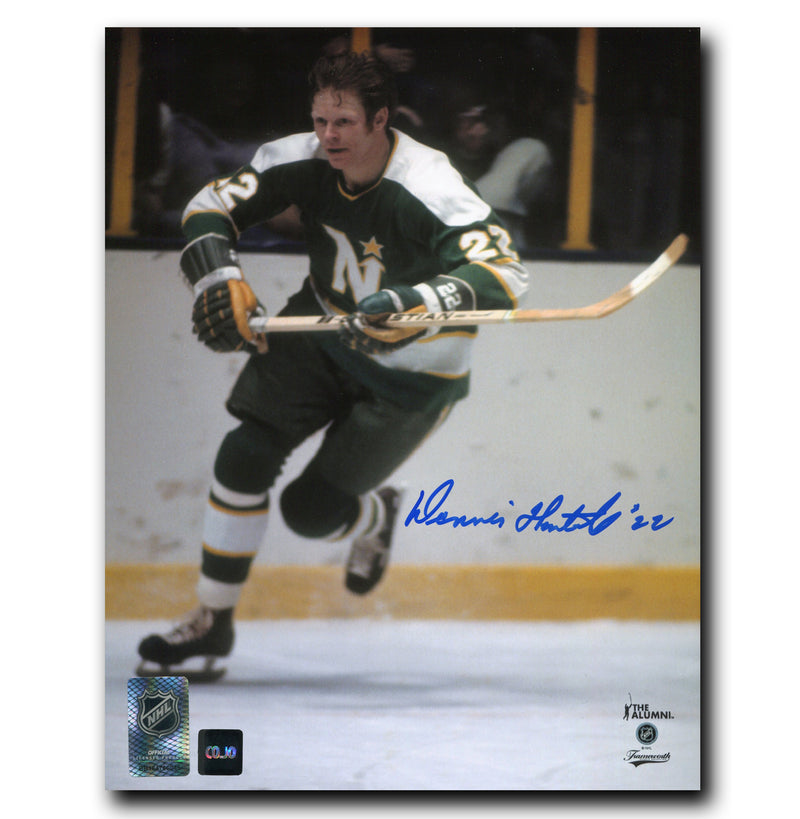 Dennis Hextall Minnesota North Stars Autographed Action 8x10 Photo