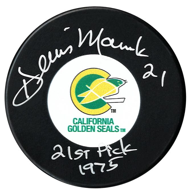 Dennis Maruk Autographed California Golden Seals Draft Inscribed Puck