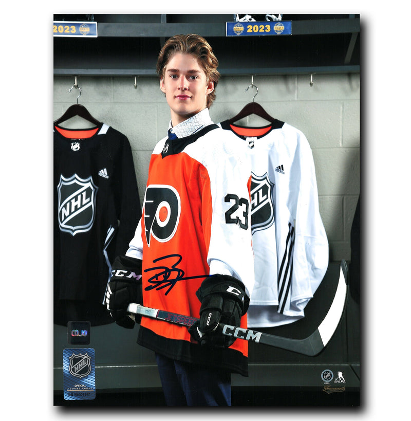 Denver Barkey Philadelphia Flyers Autographed Draft 8x10 Photo CoJo Sport Collectables Inc.