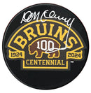Don Cherry Autographed Boston Bruins Centennial Season Puck (Silver) CoJo Sport Collectables Inc.