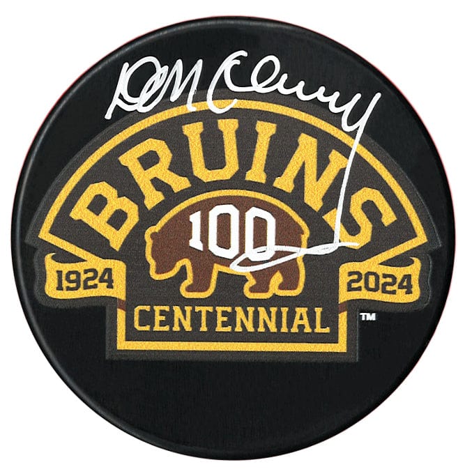 Don Cherry Autographed Boston Bruins Centennial Season Puck (Silver) CoJo Sport Collectables Inc.