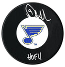 Doug Gilmour Autographed St. Louis Blues HOF Inscribed Puck CoJo Sport Collectables Inc.