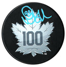 Doug Gilmour Autographed Toronto Maple Leafs Centennial Puck (Big Logo)