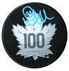 Doug Gilmour Autographed Toronto Maple Leafs Centennial Puck (Big Logo)
