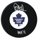 Doug Gilmour Autographed Toronto Maple Leafs HOF Inscribed Puck CoJo Sport Collectables Inc.