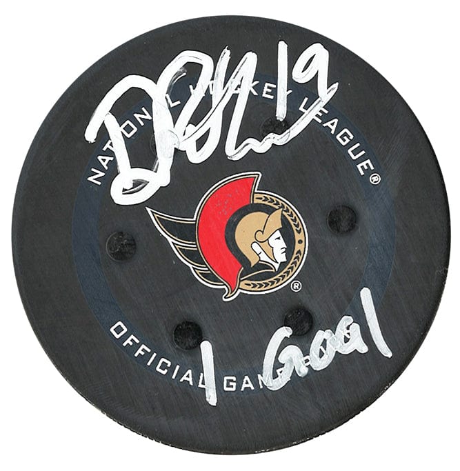 Drake Batherson Autographed Ottawa Senators 10/21/21 Game Used Inscribed Puck (Tape Wrapped) CoJo Sport Collectables Inc.