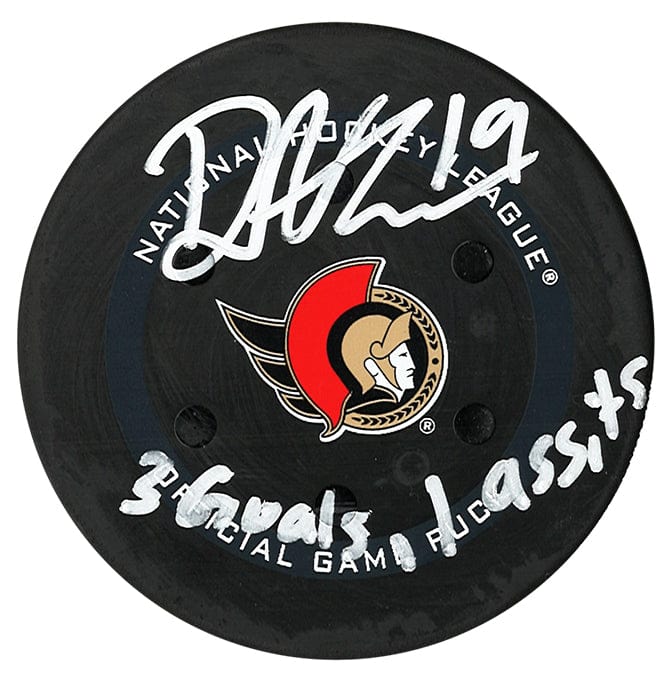 Drake Batherson Autographed Ottawa Senators 10/25/21 Game Used Inscribed Puck (Tape Wrapped) CoJo Sport Collectables Inc.