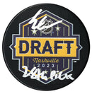 Easton Cowan Autographed 2023 Inscribed NHL Draft Puck CoJo Sport Collectables Inc.