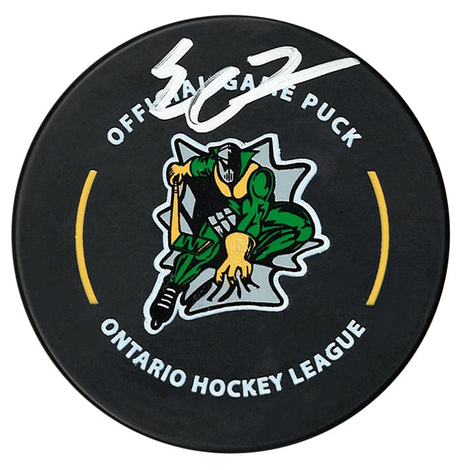 Easton Cowan Autographed London Spider Knights Official Puck CoJo Sport Collectables Inc.