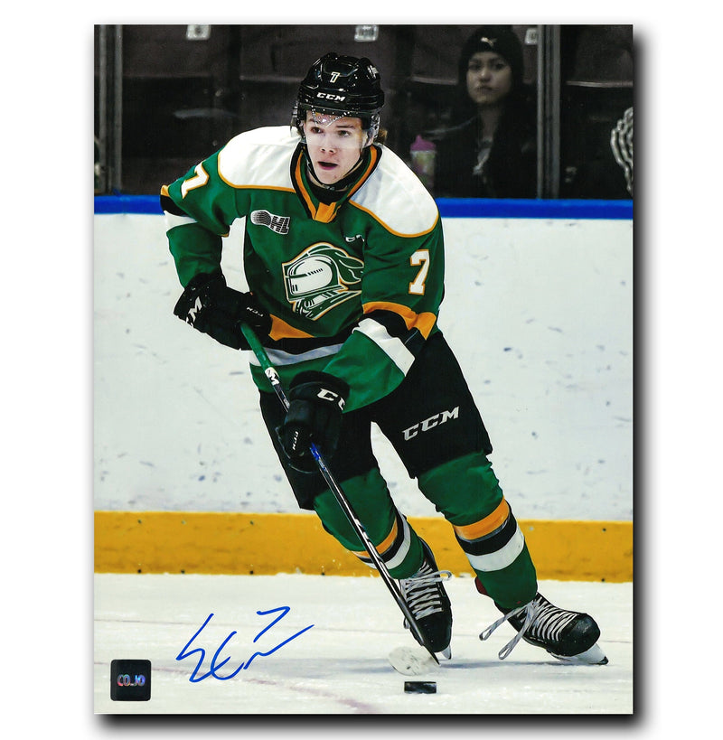 Easton Cowan London Knights Autographed Action 8x10 Photo CoJo Sport Collectables Inc.