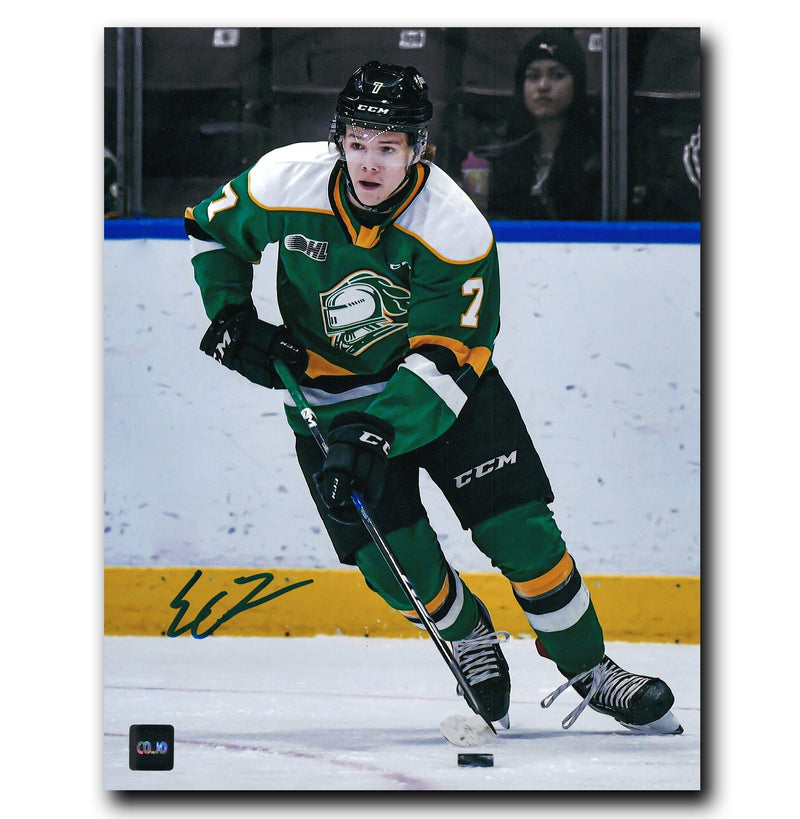 Easton Cowan London Knights Autographed Action 8x10 Photo (New) CoJo Sport Collectables Inc.