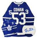 Easton Cowan Toronto Maple Leafs Autographed Fanatics Premium Jersey