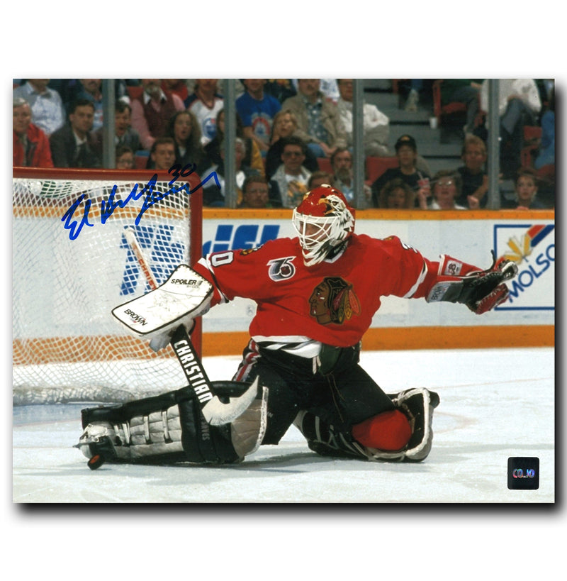 Ed Belfour Chicago Blackhawks Autographed Save 8x10 Photo CoJo Sport Collectables Inc.