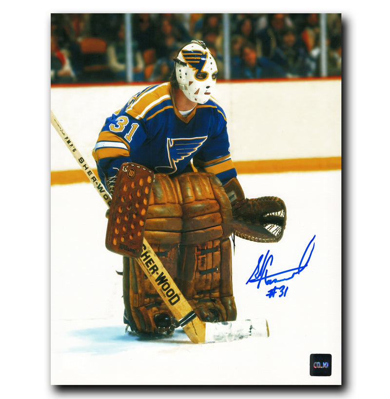 Ed Staniowski St. Louis Blues Autographed Blue 8x10 Photo