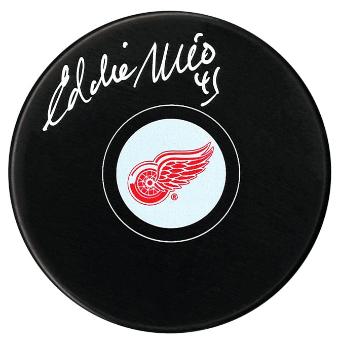 Eddie Mio Autographed Detroit Red Wings Puck CoJo Sport Collectables Inc.