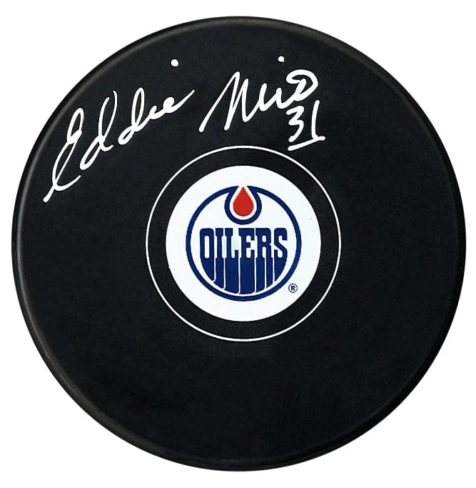 Eddie Mio Autographed Edmonton Oilers Puck CoJo Sport Collectables Inc.