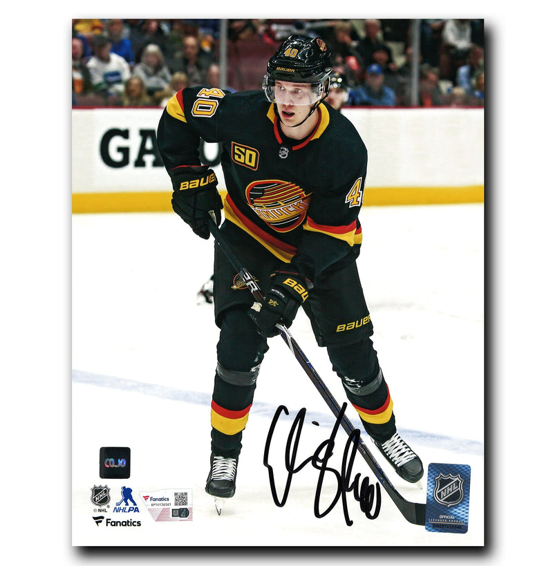 Elias Pettersson Vancouver Canucks Autographed Flying Skate 8x10 Photo CoJo Sport Collectables Inc.