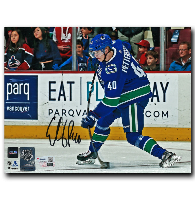 Elias Pettersson Vancouver Canucks Autographed Shooting 8x10 Photo CoJo Sport Collectables Inc.