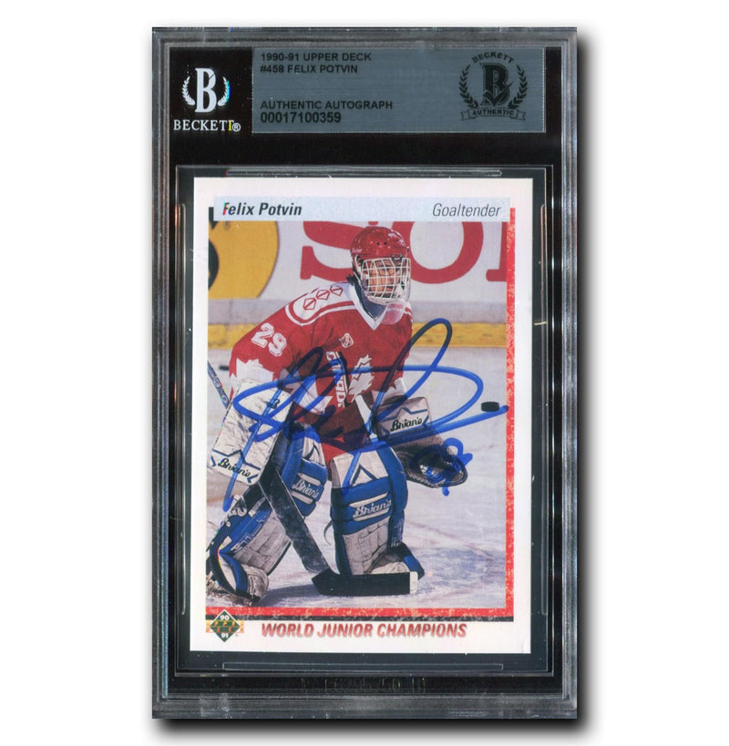 Felix Potvin Autographed 1990-91 Upper Deck World Junior Champions