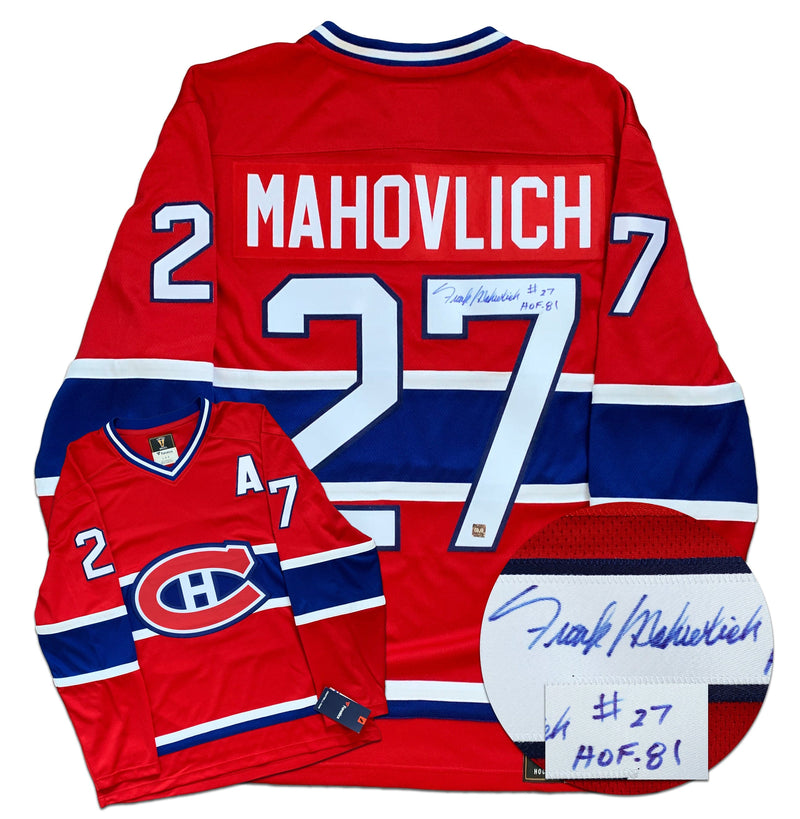 Frank Mahovlich Montreal Canadiens Autographed HOF Inscribed Fanatics Vintage Jersey CoJo Sport Collectables Inc.