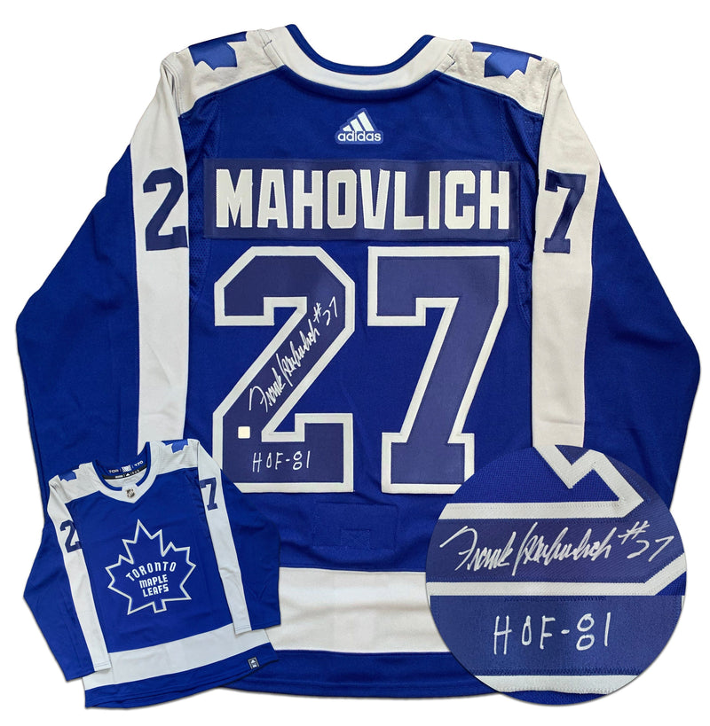 Frank Mahovlich Toronto Maple Leafs Autographed HOF Inscribed Adidas Reverse Retro Jersey CoJo Sport Collectables Inc.