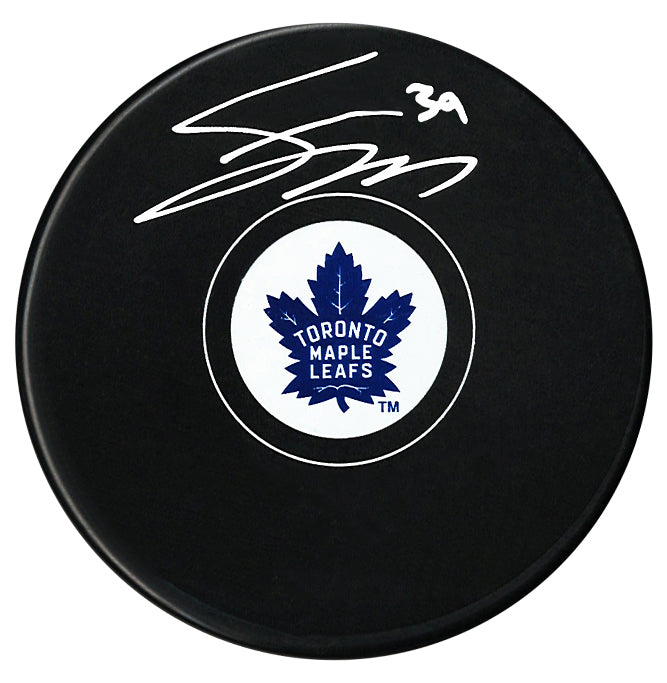 Fraser Minten Autographed Toronto Maple Leafs Puck