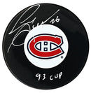 Gary Leeman Autographed Montreal Canadiens Stanley Cup Inscribed Puck CoJo Sport Collectables Inc.